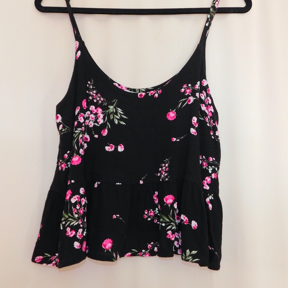 Black Floral Top